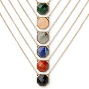 Terra Stone Intentions Pendants - 16" Chain, 6 Stones