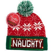 Naughty or Nice Winter Pom Hats
