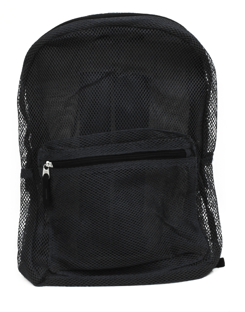 Wholesale 17" Mesh Backpack Black DollarDays