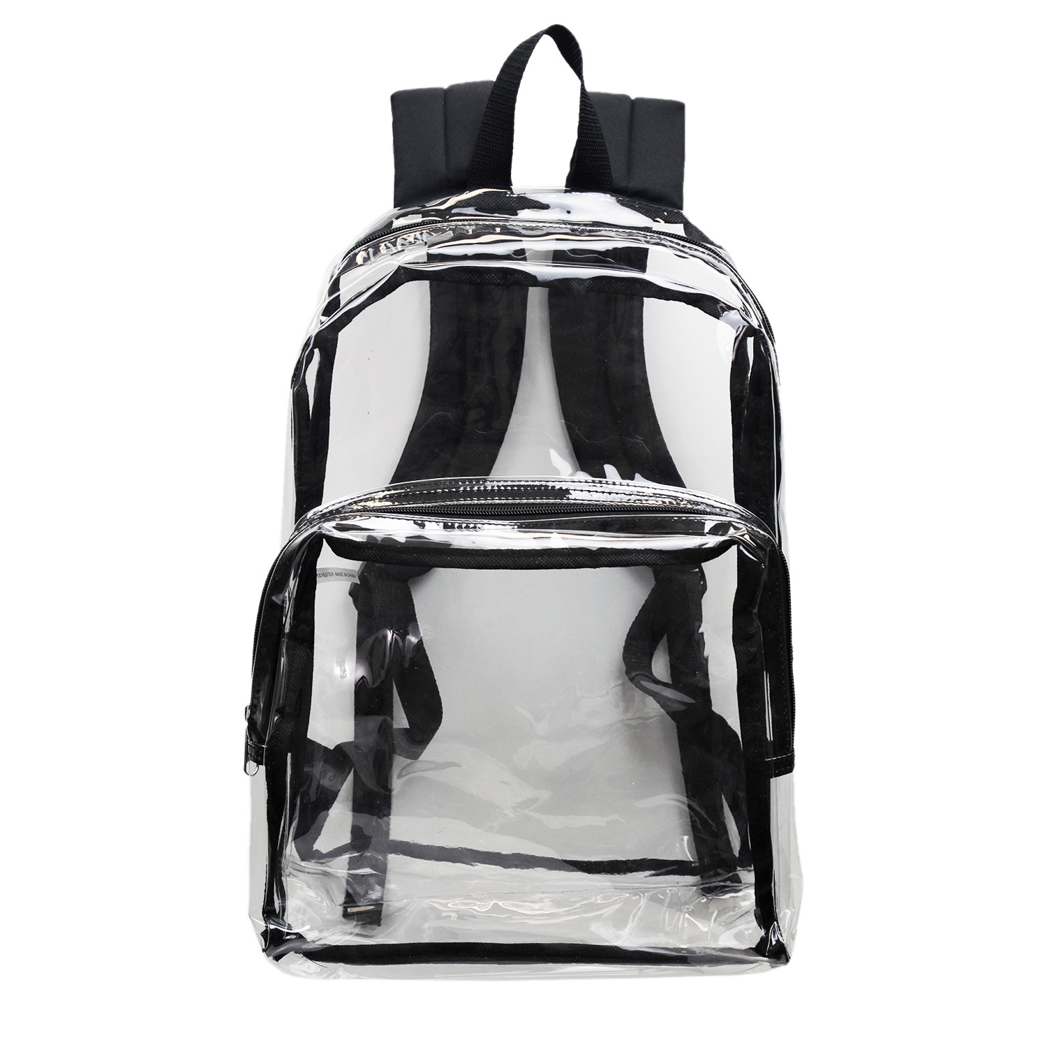 Wholesale 17" Basic Clear Backpack Black (SKU 2318513) DollarDays