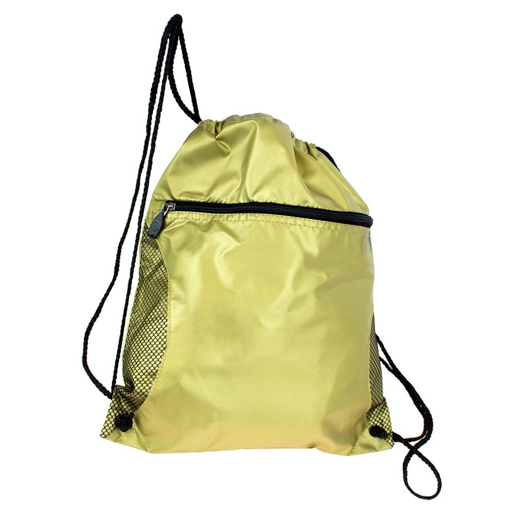 Wholesale 16" Classic Drawstring Backpack Gold DollarDays