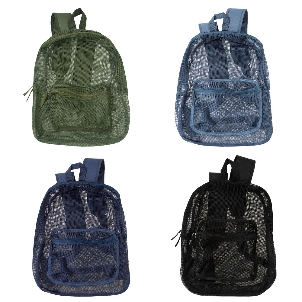 Wholesale 17" Basic Mesh Backpacks 4 Assorted Colors DollarDays