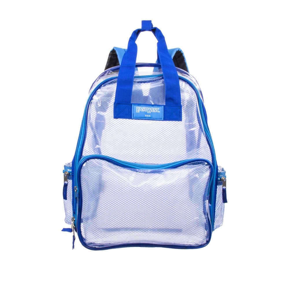 Wholesale 18" Clear Backpacks with Side Mesh Pocket DollarDays