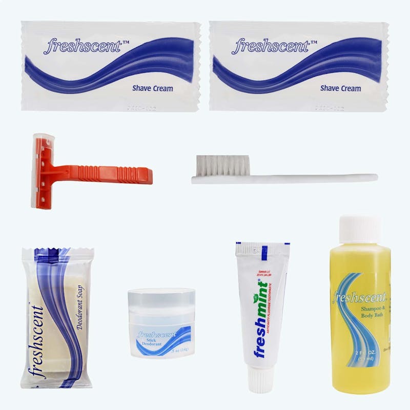 Adult Basic Hygiene & Toiletries Kit - 8 Piece