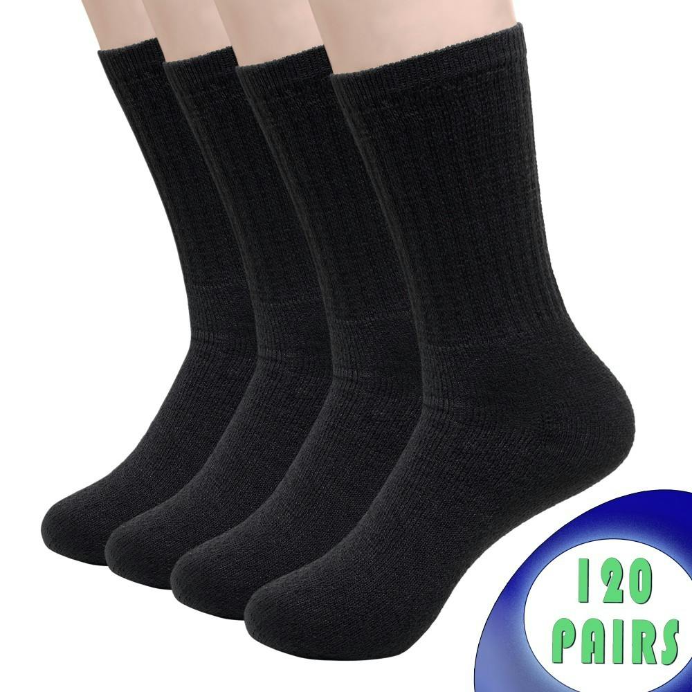 Wholesale Men's Crew Cut Athletic Socks Size 9-11 - Black (SKU 2325076 ...