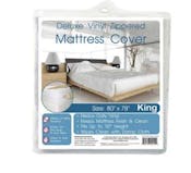 Heavy Duty Zippered Mattress Covers - King, White