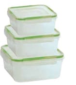 Click & Lock Storage Containers - 6 Pieces, Assorted Sizes
