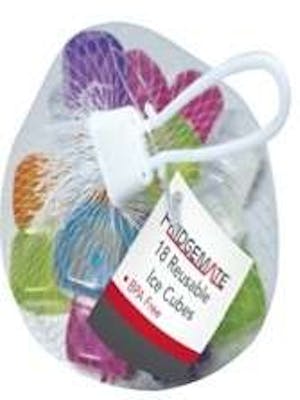 Reusable Ice Cubes - 18 Pieces, Assorted Colors