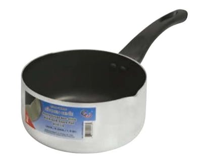 Aluminum Lip Saucepans - 1 Qt, Silver