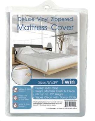Heavy Duty Zippered Mattress Covers - Twin, White
