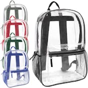 17" Classic Clear Backpacks - Assorted Trim