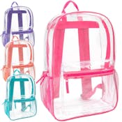 17" Classic Clear Backpacks - Assorted Colors