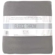 Twin Fleece Blankets Gray - 80" x 60"