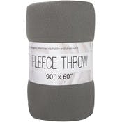 Twin Throw Blankets - Fleece, Gray, 60" x 90"