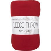 Twin Throw Blankets - Fleece, Red, 60" x 90"