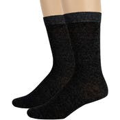 Women's Solid Crew Socks - Black, 100 Count