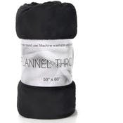 Flannel Throw Blankets - 50" x 60", Black