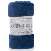 Flannel Throw Blankets - Navy, 50" x 60"