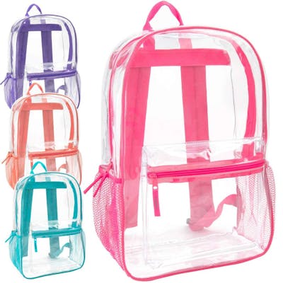 17" Classic Clear Backpacks - Assorted Colors