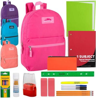 Middle School Supply Kits in 17" Backpack