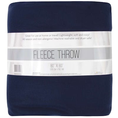 Twin Fleece Blankets Blue - 80" x 60"