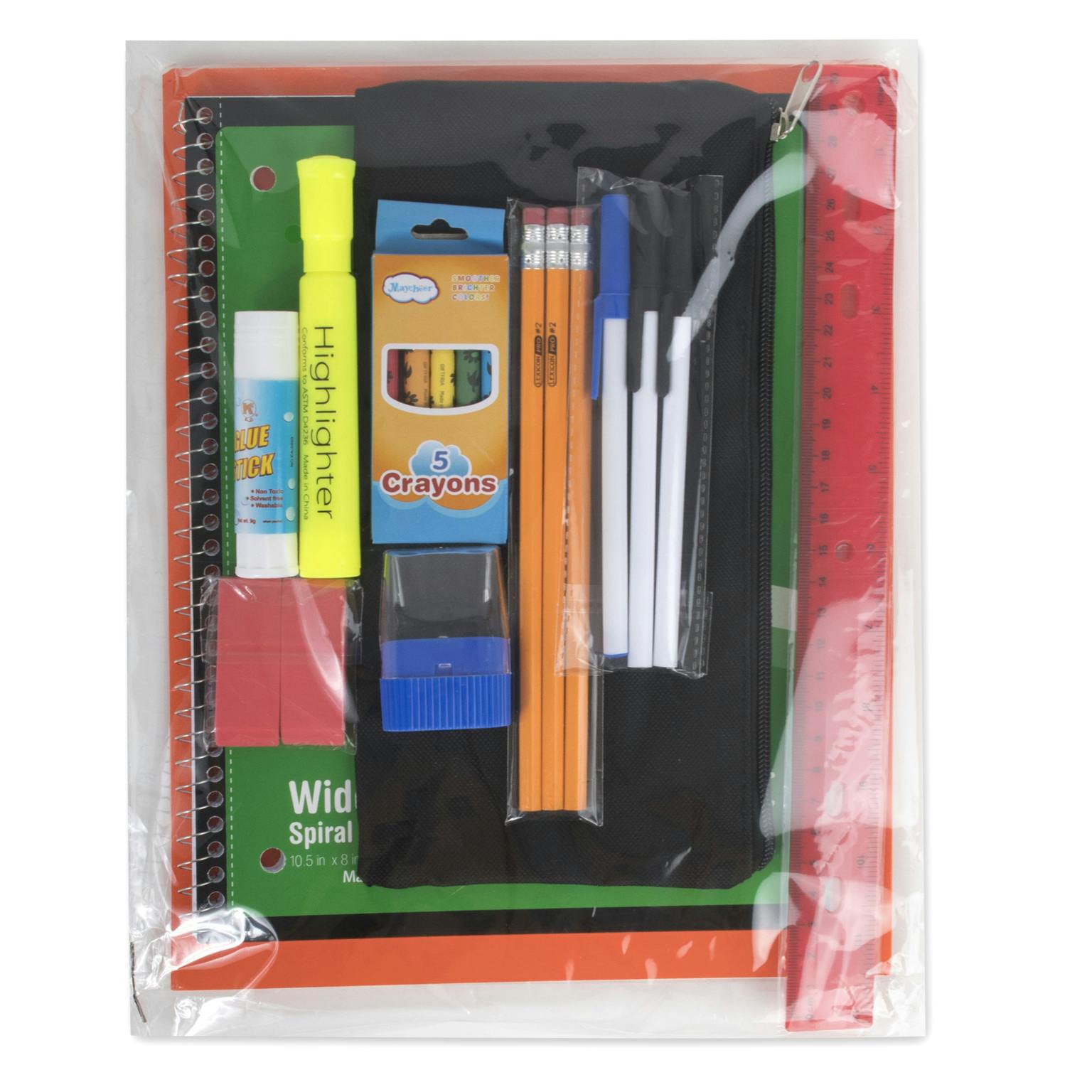 Wholesale School Supply Kit 20 Pieces (SKU 2355522) DollarDays