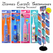 Assorted Licensed Battery-Operated Toothbrushes with Display - 96 Piece