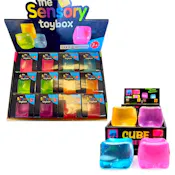 Squishy Cube Toys, Clear - 2"