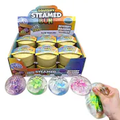 Clear Glitter Squishy Dumpling Buns - 3.4"