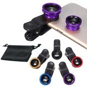 Phone Camera Lens Attachment Sets - 3 Pieces, Assorted