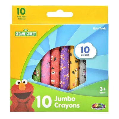 Sesame Street Jumbo Crayons - 10 Count