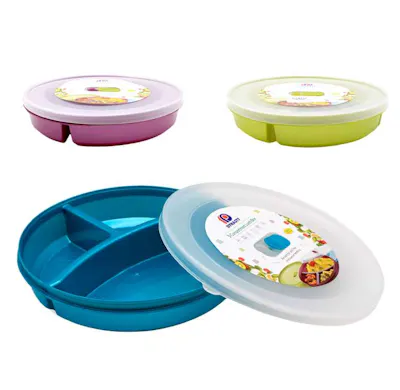 3 Compartment Lunch Boxes, Assorted Colors