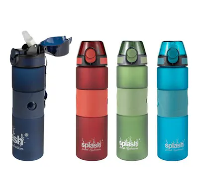 Plastic Sport Water Bottles 25 oz, Assorted Colors