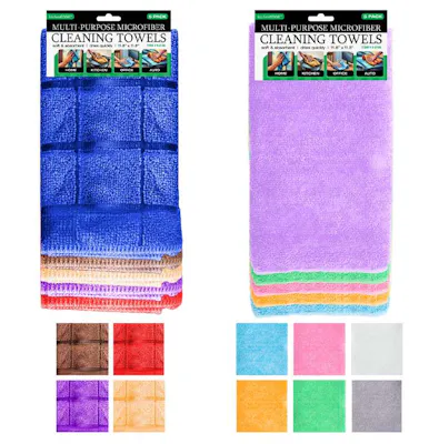 5pk Cleaning Towels, Assorted Colors