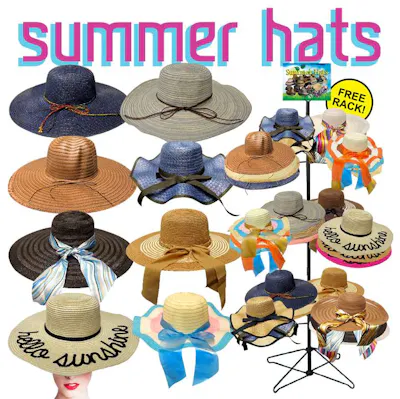 Summer Hats, Assorted Colors
