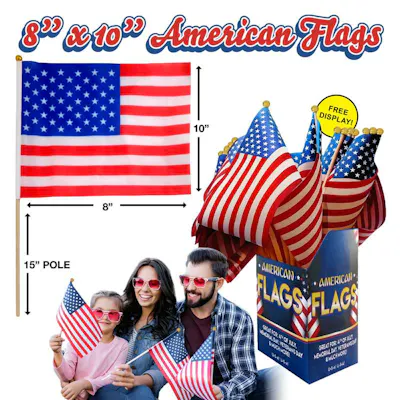 USA Flags - 8" x 10"