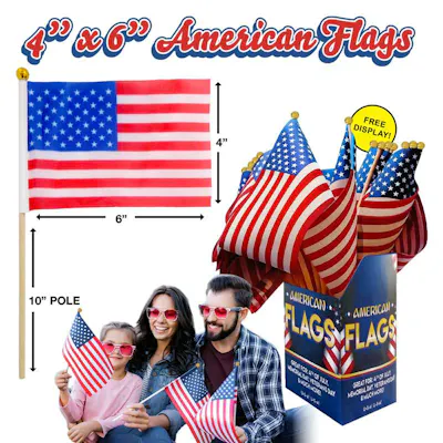 USA Flags - 4" x 6"