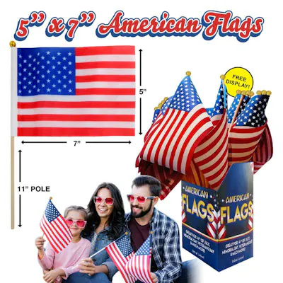 USA Flags - 5" x 7"