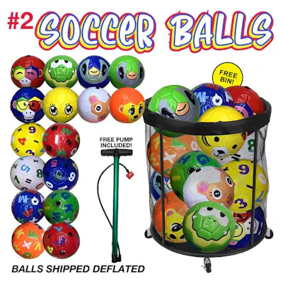 Kid's Soccer Balls, Size 2 - Assorted