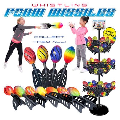 Whistling Foam Missile Footballs - 8.5"