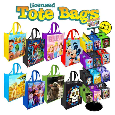 Licensed Tote Bags - Assorted Designs