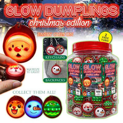 Light Up Christmas Key Chain Dumplings - Assorted