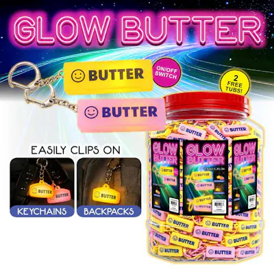 Light Up Butter LED Key Chain, Assorted - 3.5"