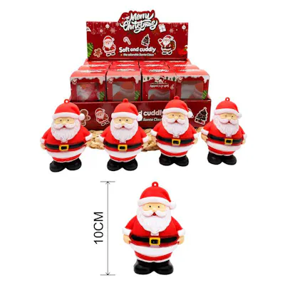 Santa Squishy Ornaments - 4"