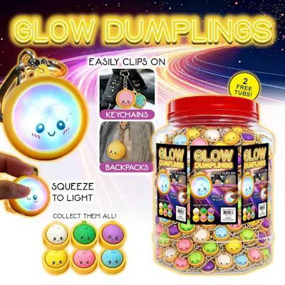 Light Up Dumpling Keychain - Assorted