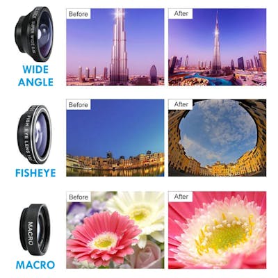 Wholesale Phone Camera Lens Attachment Sets - 3 Pcs