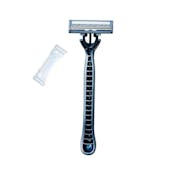 Premium Disposable Razors - Pivot Head, Triple Blades - Blue and Gray
