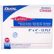 Dukal Caliber&trade; Type VII Gauze Sponge, 8"x4", 12 ply, Non-Sterile