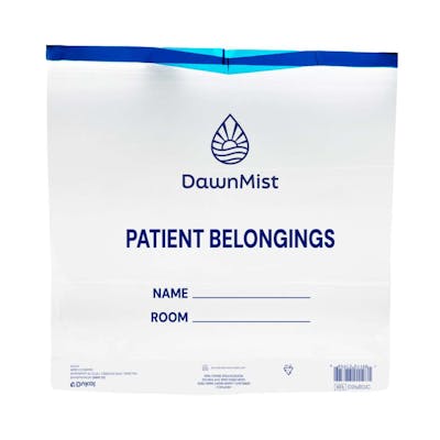 Patient Belonging Bags with Drawtape, Clear - 20" x 20"