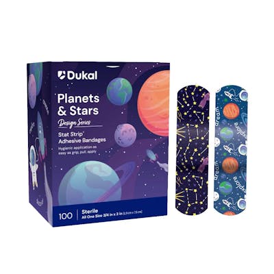 Planet and Stars Adhesive Bandages, 3/4" x 3"
